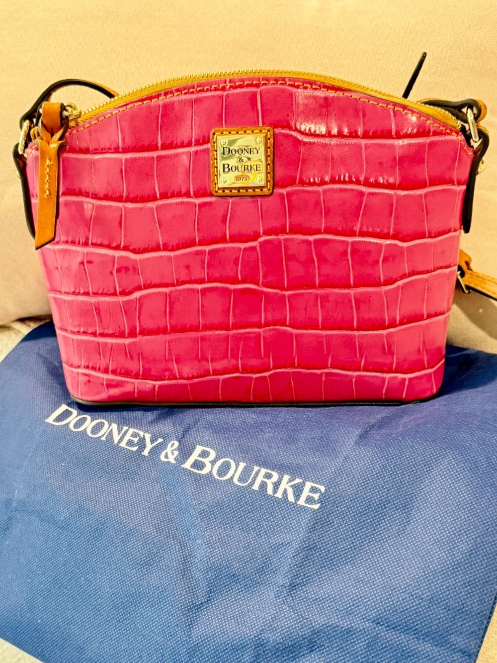 Dooney & Bourke Suki Crossbody Pink Croc